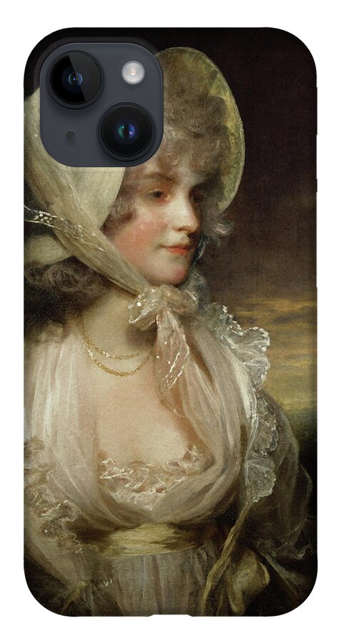 The Honorable Lucy Byng iPhone 14 Case featuring the painting The Honerable Lucy Byng by John Hoppner by Rolando Burbon