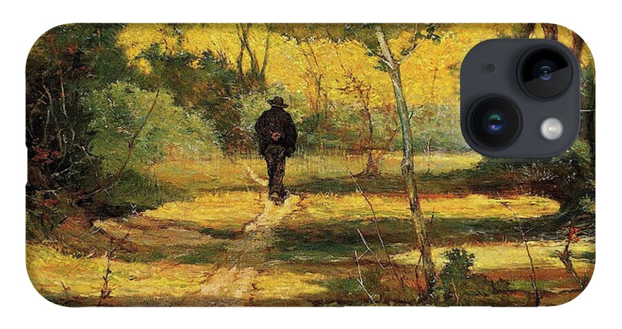 Giovanni iPhone 14 Case featuring the painting The Man in the Woods by Giovanni Fattori