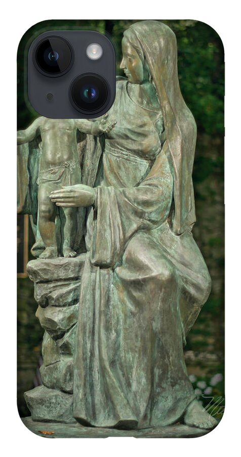The Offering iPhone 14 Case featuring the photograph The Offering Statue by Meta Gatschenberger