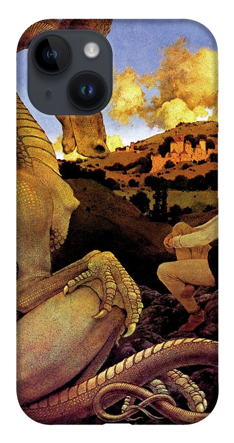 Dragon iPhone Case featuring the painting The Reluctant Dragon by Maxfield Parrish
