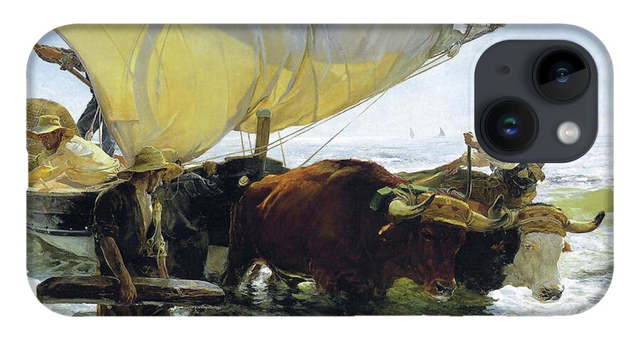 Return From Fishing Of 1905 iPhone 14 Case featuring the painting The Return from Fishing of 1905 by Juaquin Sorolla