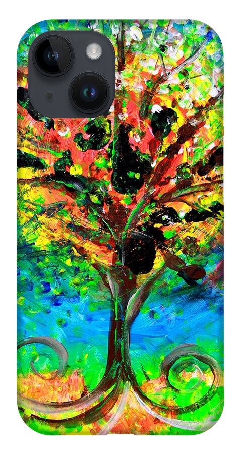 Tree iPhone 14 Case featuring the painting Tree of Faith by J Vincent Scarpace