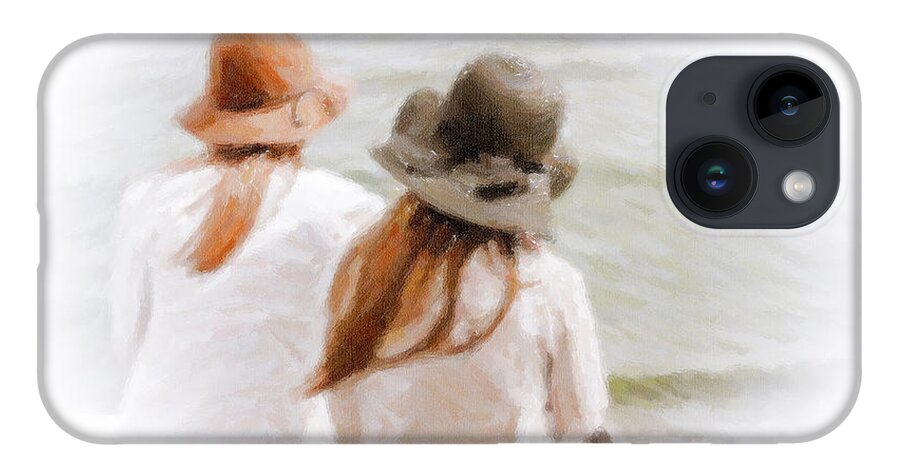 Two iPhone 14 Case featuring the painting Two Dreamers by Chris Armytage