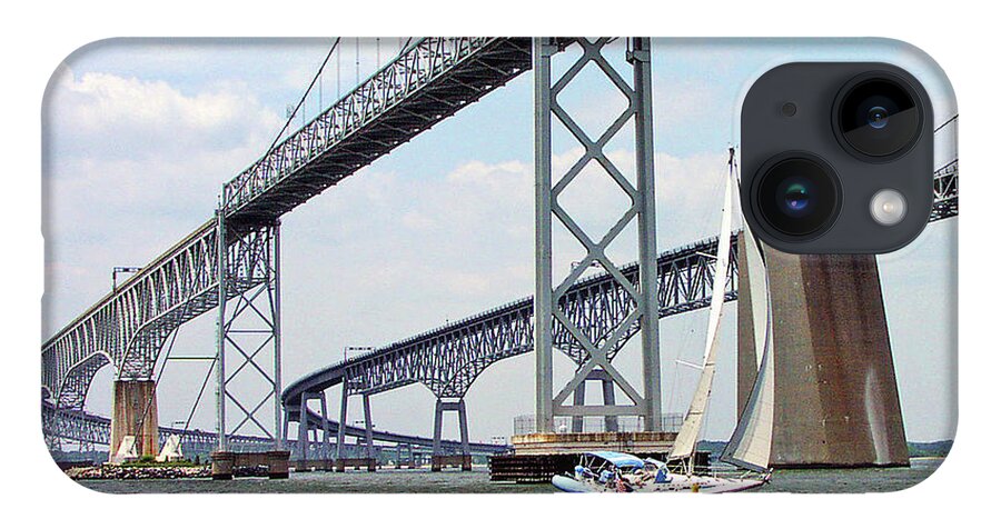 Sailing iPhone 14 Case featuring the photograph Under the Bay Bridges by Minnie Gallman