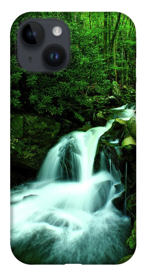Color iPhone 14 Case featuring the photograph Upper Lynn Camp Prong Cascades by Nunweiler Photography