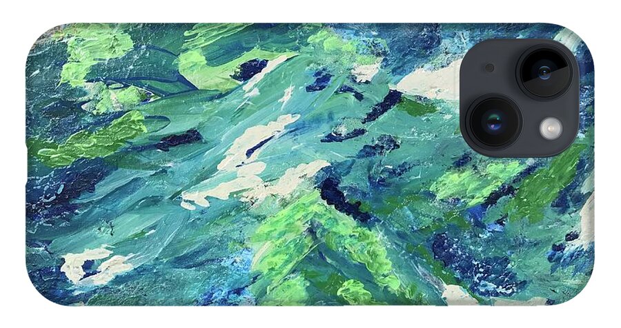 Blue. Green Turquoise Sea Idea Alive Horizon Mediterranean Sea - Turkey iPhone Case featuring the painting Urla Horizon by Medge Jaspan