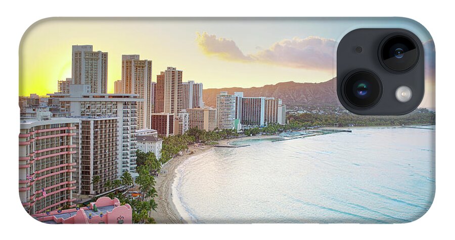 Summer iPhone Case featuring the photograph Waikiki Beach At Sunrise by M Swiet Productions