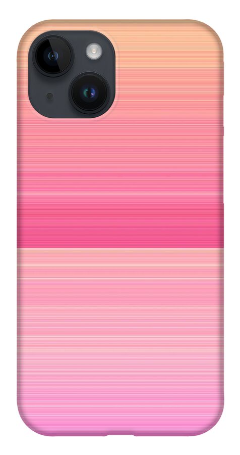 Stripes iPhone 14 Case featuring the digital art Watermelon Sunrise Stripes by Itsonlythemoon