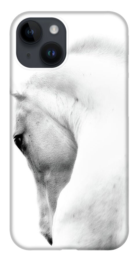 Horse iPhone Case featuring the photograph White Stallion Andalusian Horse Neck by 66north