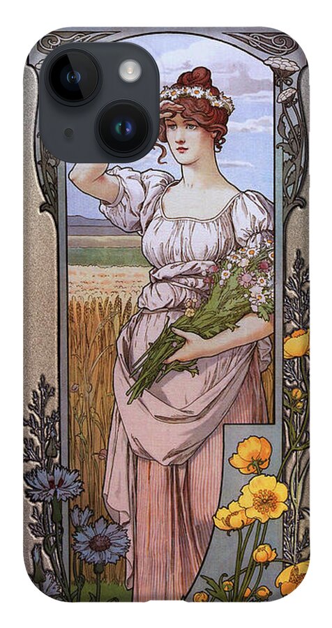 Wildflowers iPhone 14 Case featuring the painting Wildflowers by Elisabeth Sonrel by Rolando Burbon