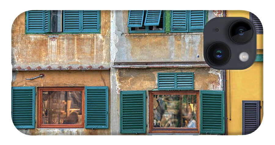 Bridge iPhone 14 Case featuring the photograph Windows of Ponte Vecchio by David Letts