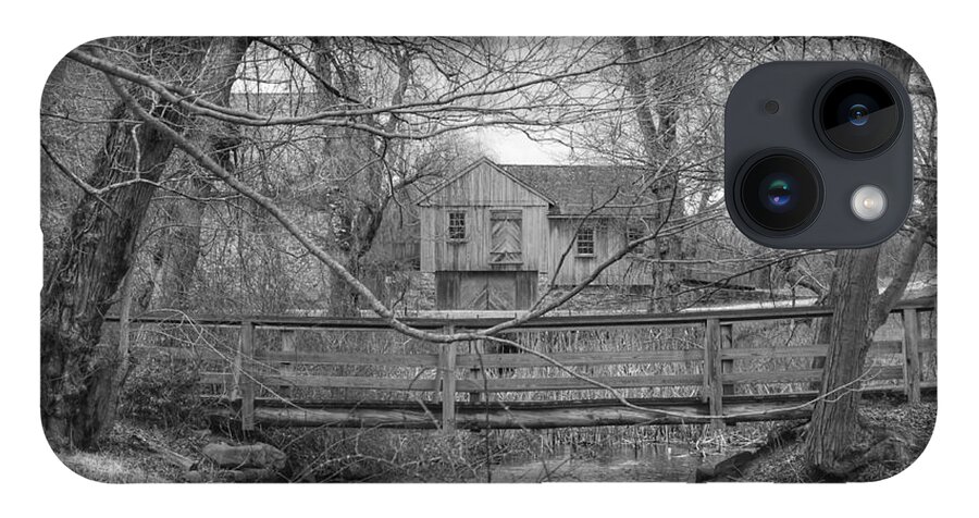 Waterloo Village iPhone 14 Case featuring the photograph Wooden Bridge Over Stream - Waterloo Village by Christopher Lotito