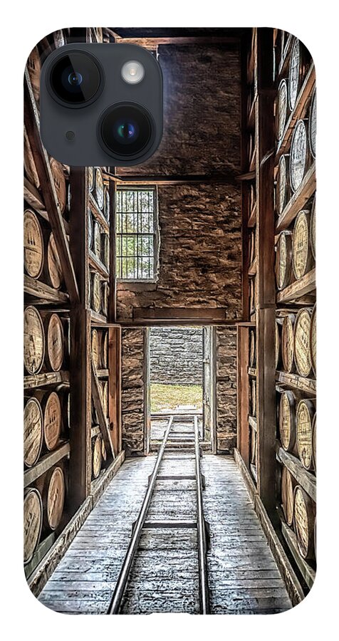 Woodford Reserve iPhone 14 Case featuring the photograph Woodford Reserve Rickhouse by Susan Rissi Tregoning