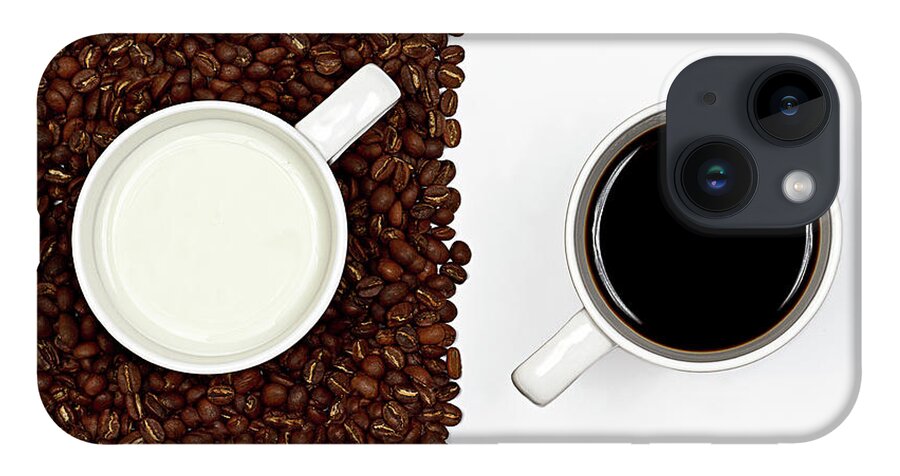 Milk iPhone 14 Case featuring the photograph Yin And Yang Coffee And Milk by Gert Lavsen Photography