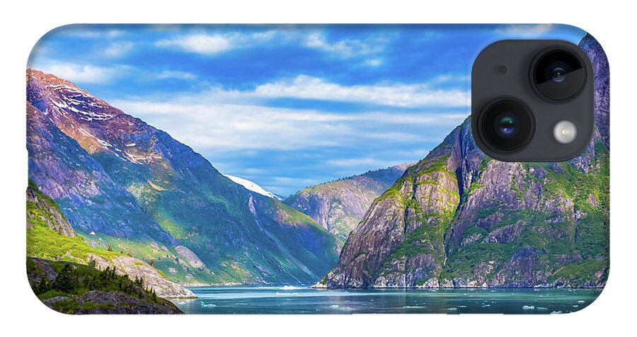 Alaska iPhone 14 Case featuring the digital art Alaska Inside Passage by SnapHappy Photos