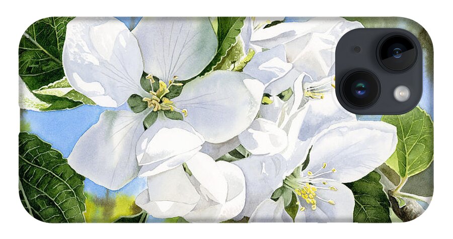Apple Blossoms iPhone 14 Case featuring the painting Apple Blossoms by Espero Art