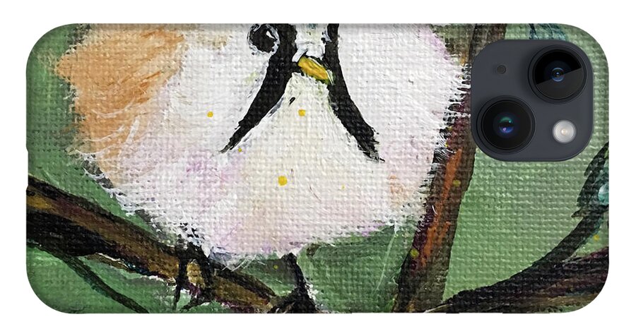 Bearded Tit iPhone Case featuring the painting Bearded Tit by Roxy Rich