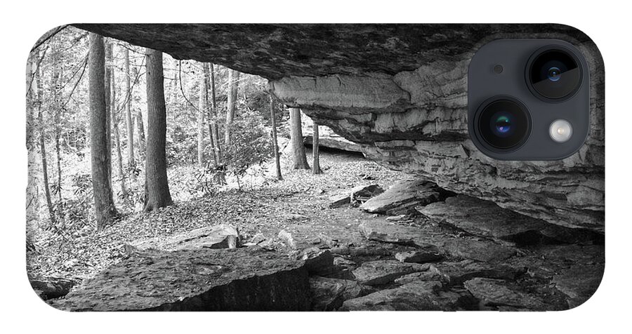 Tennessee iPhone 14 Case featuring the photograph Black And White Cave by Phil Perkins