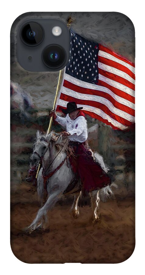 2010 iPhone 14 Case featuring the digital art Bring In Old Glory #1 by Bruce Bonnett