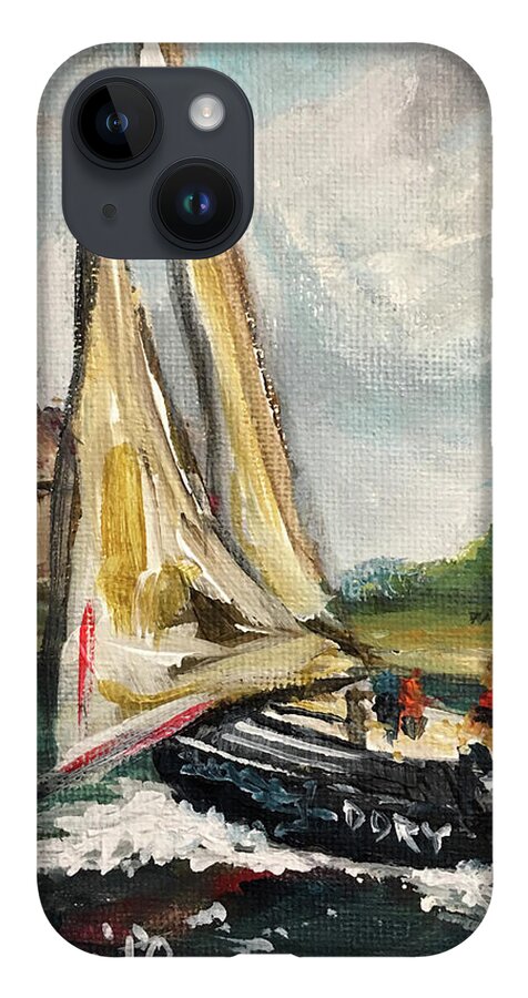 Cape Cod iPhone Case featuring the painting Cape Sailing by Roxy Rich