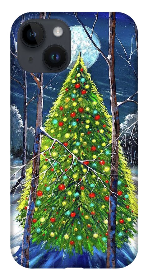 Holiday iPhone 14 Case featuring the painting Christmas Gathering by Ford Smith