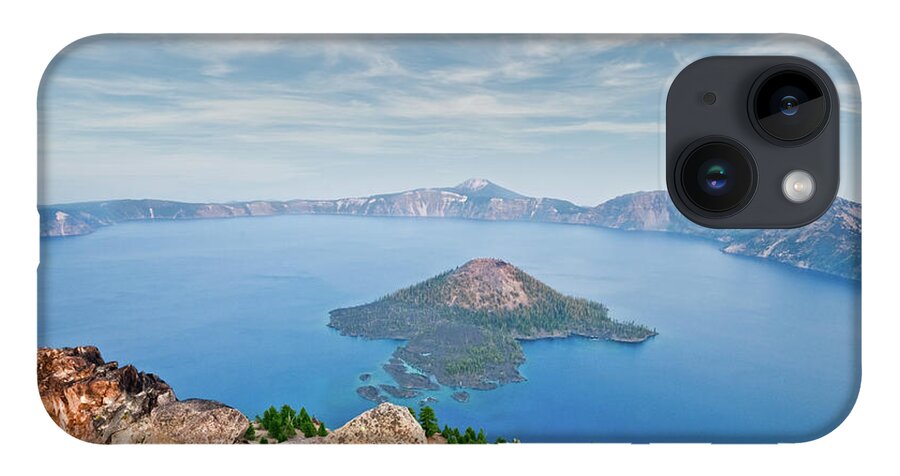 Aerial View iPhone Case featuring the photograph Crater Lake in the Evening by Jeff Goulden