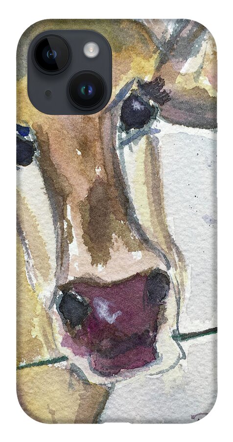 Cow iPhone Case featuring the painting Daisy by Roxy Rich