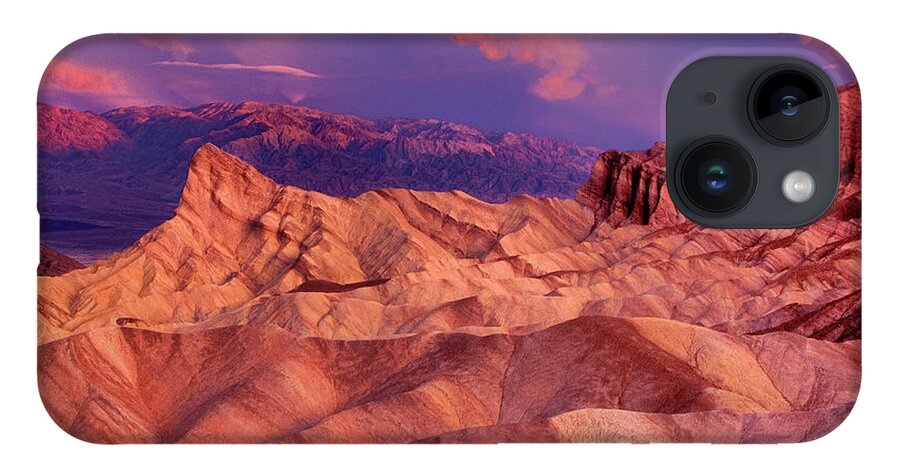 Dave Welling iPhone 14 Case featuring the photograph Dawn Zabriski Point Death Valley National Park California by Dave Welling