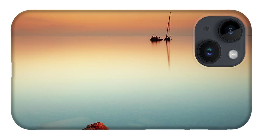 Shipwreck iPhone Case featuring the photograph Flat calm shipwreck by Grant Glendinning