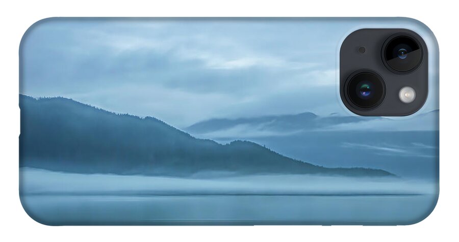 Alaska iPhone 14 Case featuring the photograph Foggy Morning in Juneau by Marcy Wielfaert