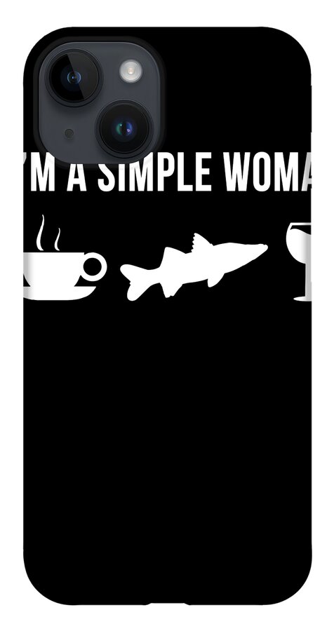 Funny Fishing Snook Fish Angler Simple Man #1 iPhone 14 Case by Lukas Davis  - Pixels Merch