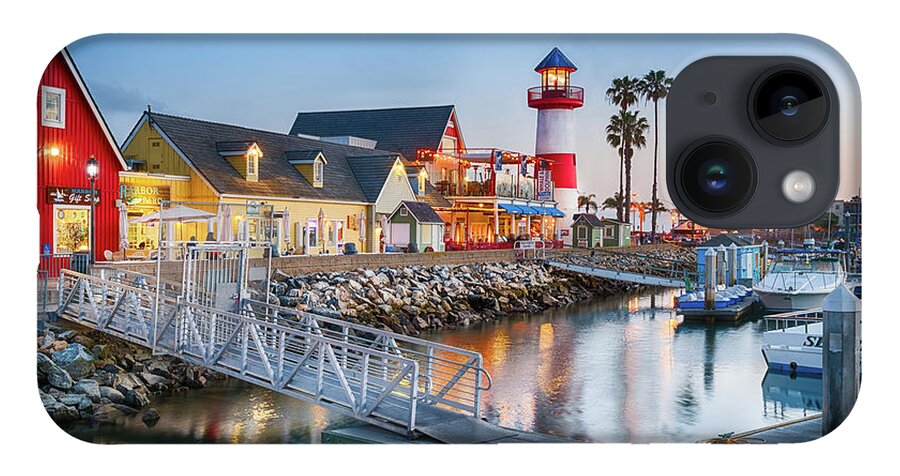 California iPhone Case featuring the photograph Oceanside Harbor Village at Dusk by David Levin