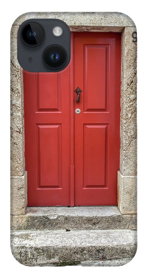Obidos iPhone Case featuring the photograph Red Door Nine of Obidos by David Letts