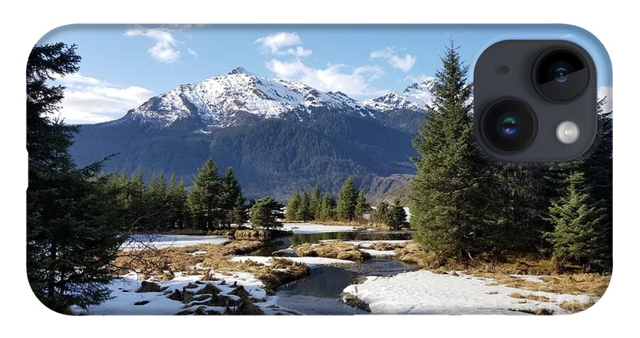 #alaska #ak #juneau #cruise #tours #vacation #peaceful #sealaska #southeastalaska #calm #mendenhallglacier #glacier #capitalcity #dredgelakes #forrest #stream #hike #hiking #snow #cold #clouds #spring #mtmcginnis #sprucewoodstudios iPhone Case featuring the photograph Spring at Mt. McGinnis by Charles Vice