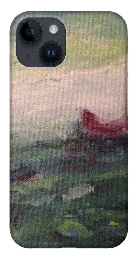Impressionism iPhone Case featuring the painting Stormy Sailboat by Roxy Rich