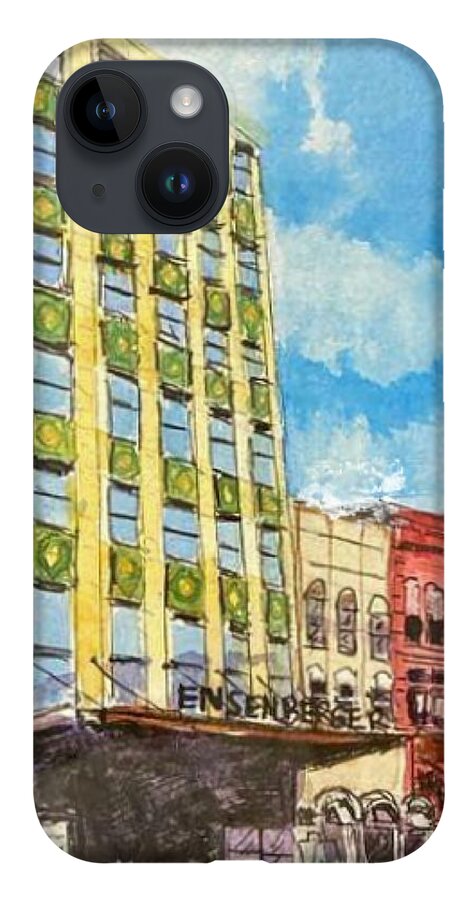  iPhone 14 Case featuring the painting The Ensenberger #1 by Eileen Backman