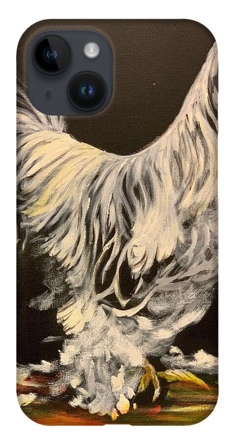 Rooster iPhone Case featuring the painting The GENERAL by Juliette Becker