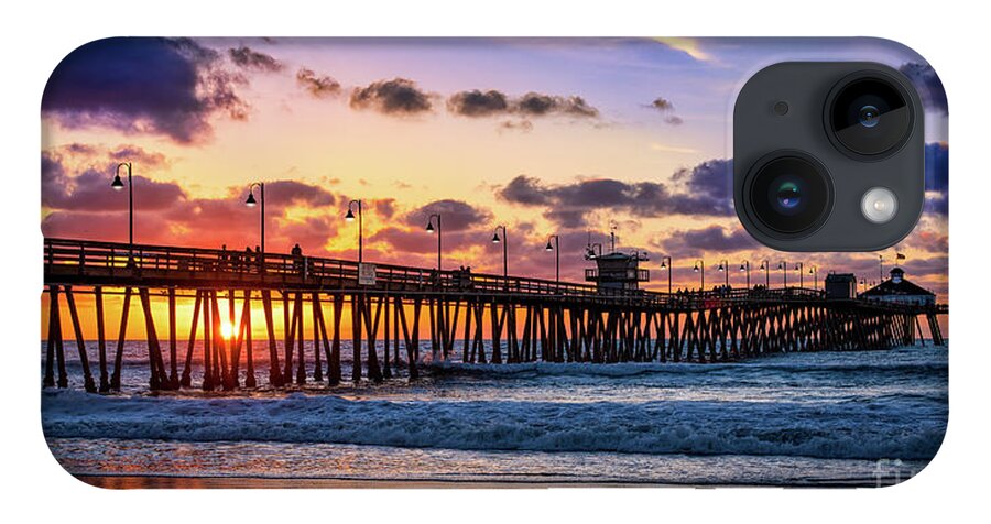 Beach iPhone Case featuring the photograph What Lights a Pier at Sunset by David Levin