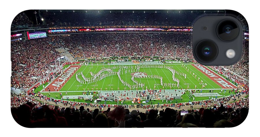 Gameday iPhone Case featuring the photograph Night Panorama Bryant-Denny Stadium by Kenny Glover