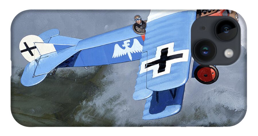 Aviation iPhone 14 Case featuring the painting Fokker D VII by Jack Fellows