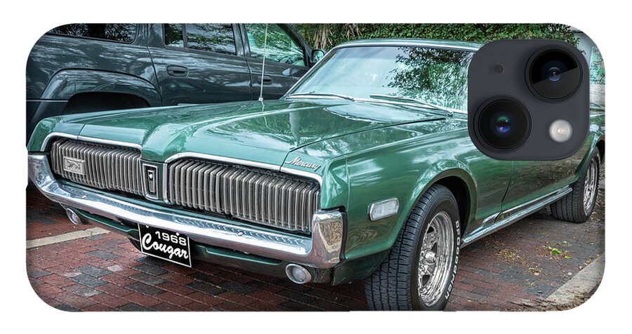 1968 Green Mercury Cougar iPhone Case featuring the photograph 1968 Mercury Cougar X107 by Rich Franco