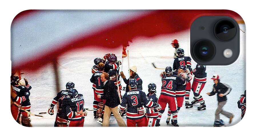Hockey iPhone 14 Case featuring the photograph 1980 Olympic Hockey Miracle On Ice Team by Russ Considine