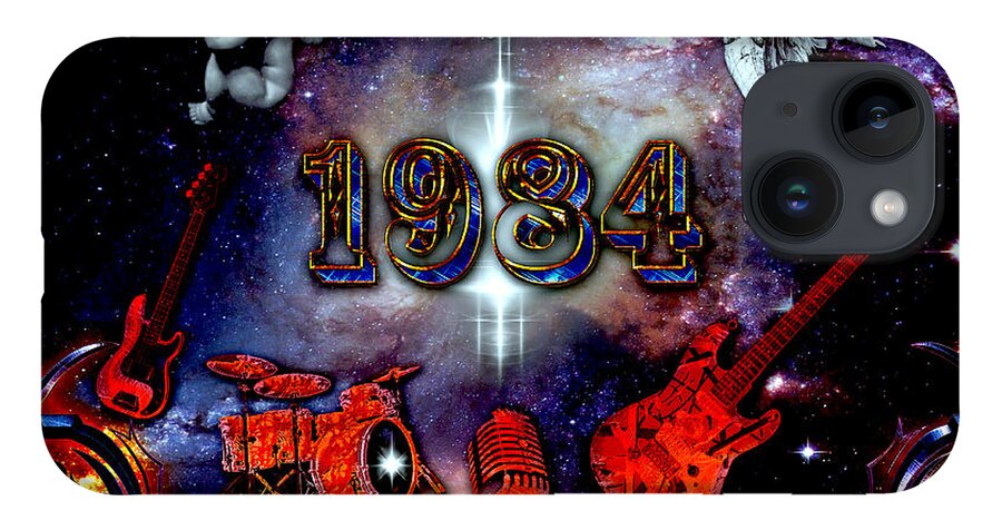 Van Halen iPhone 14 Case featuring the digital art 1984vh by Michael Damiani