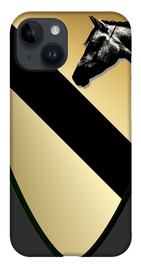 1st iPhone 14 Case featuring the digital art 1st Calvary Division by Bill Richards