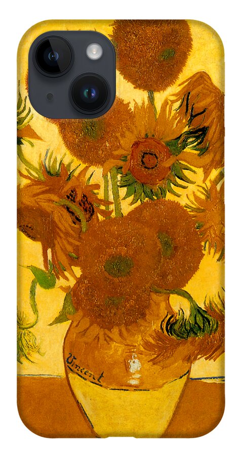 Van Gogh iPhone 14 Case featuring the painting Sunflowers 1888 by Vincent van Gogh
