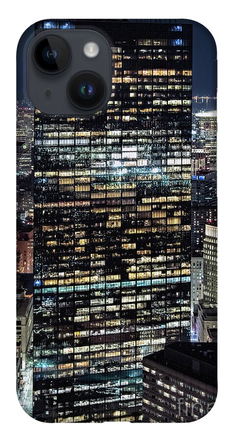 200 Clarendon Street iPhone 14 Case featuring the photograph 200 Clarendon Street - John Hancock Tower in Boston at Night by David Oppenheimer