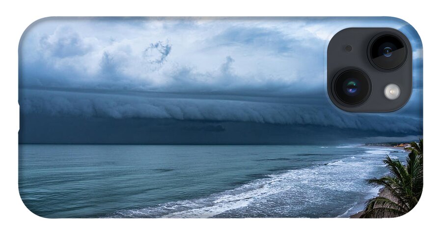 _mexico-mazatlan-area iPhone 14 Case featuring the photograph Early Morning Storm Clouds in Mazatlan by Tommy Farnsworth