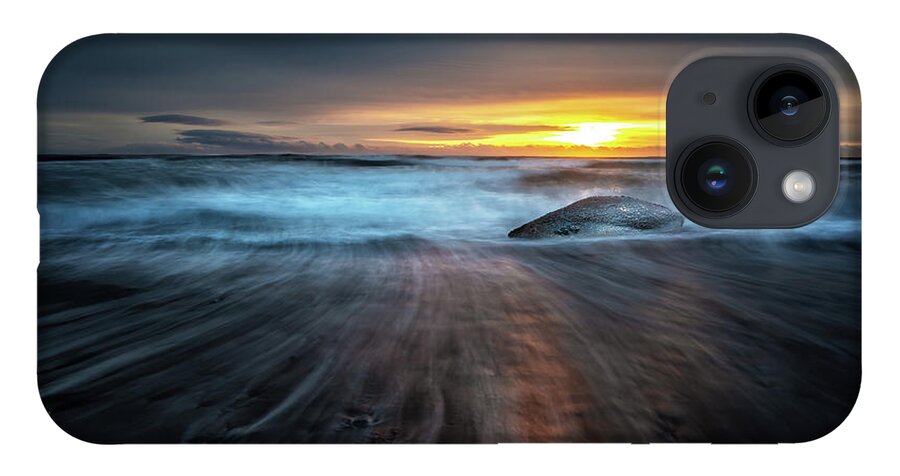 Beach iPhone 14 Case featuring the photograph Sunrise on Diamond Beach, Southeast Iceland. #3 by Jane Rix