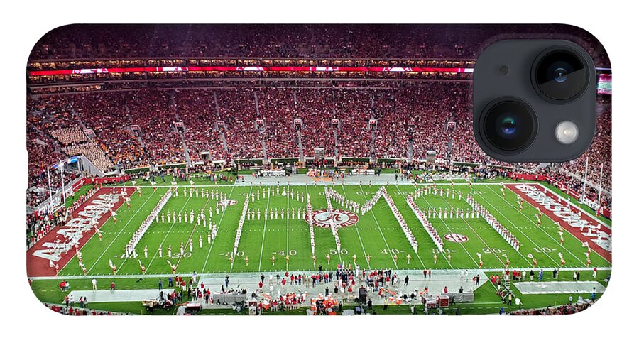 Gameday iPhone 14 Case featuring the photograph Night Panorama Bryant-Denny Stadium #8 by Kenny Glover