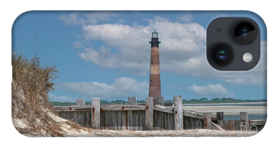Morris Island Lighthouse iPhone 14 Case featuring the photograph Folly Beach - Morris Island Lighthouse - Charleston SC Lowcountry8247 by Dale Powell
